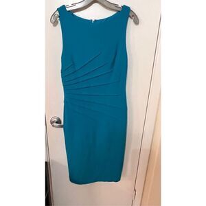 CACHE CONTOUR BLUE DRESS WOMENS SIZE 6